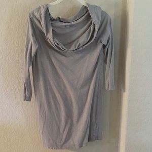 JAMES PERSE 3/4 SLEEVE TUNIC/TOP COWL